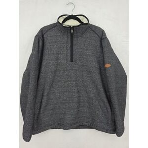 Orvis Classic Collection Mens XL Sherpa Lined Quarter Zip Shirt Textured‎ Gray